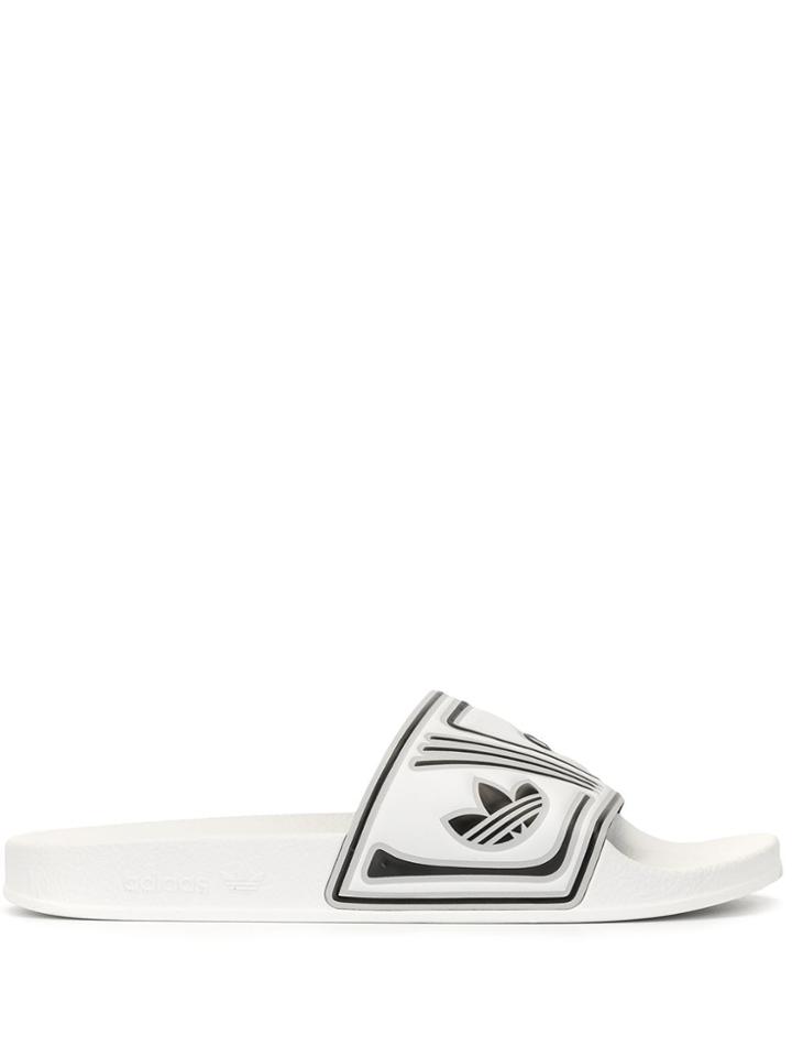 Adidas Logo Pool Slides - White