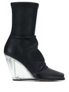 Rick Owens Leather Ankle Boot - Black