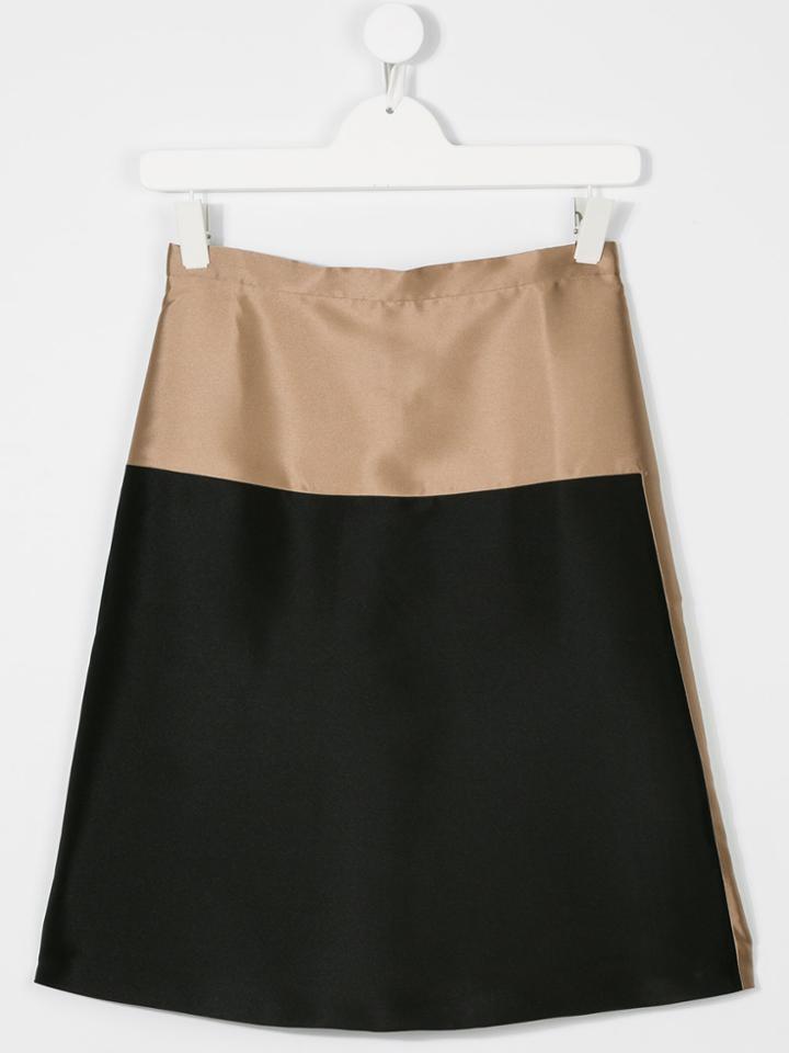Señorita Lemoniez Two-tone Malevich Skirt - Nude & Neutrals