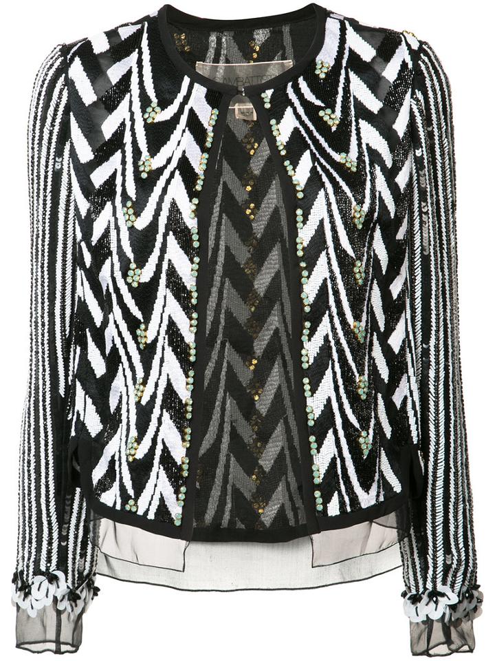 Giambattista Valli - Embellished Jacket - Women - Silk - 42, Black, Silk