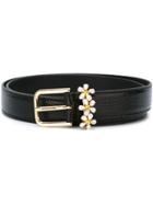 Dolce & Gabbana Daisy Crystal Belt - Black