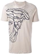 Versace Collection Medusa Print T-shirt, Men's, Size: Xl, Nude/neutrals, Cotton