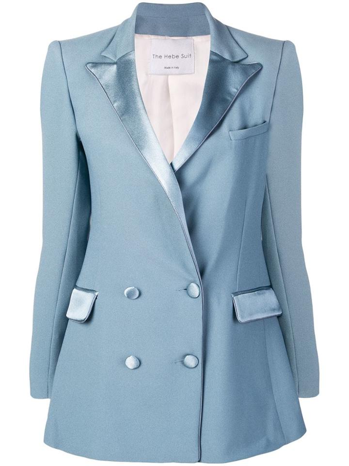 Hebe Studio Double-breasted Blazer - Blue