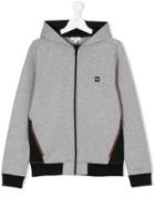 Boss Kids Teen Hooded Zipped Jacket - Grey