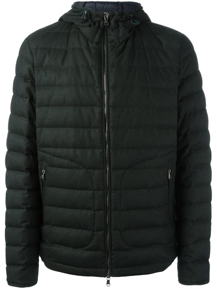 Moncler 'blanchard' Jacket, Men's, Size: Large, Green, Feather Down/polyamide/wool