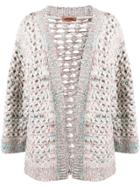 Missoni Eyelet Knit Long Cardigan - White