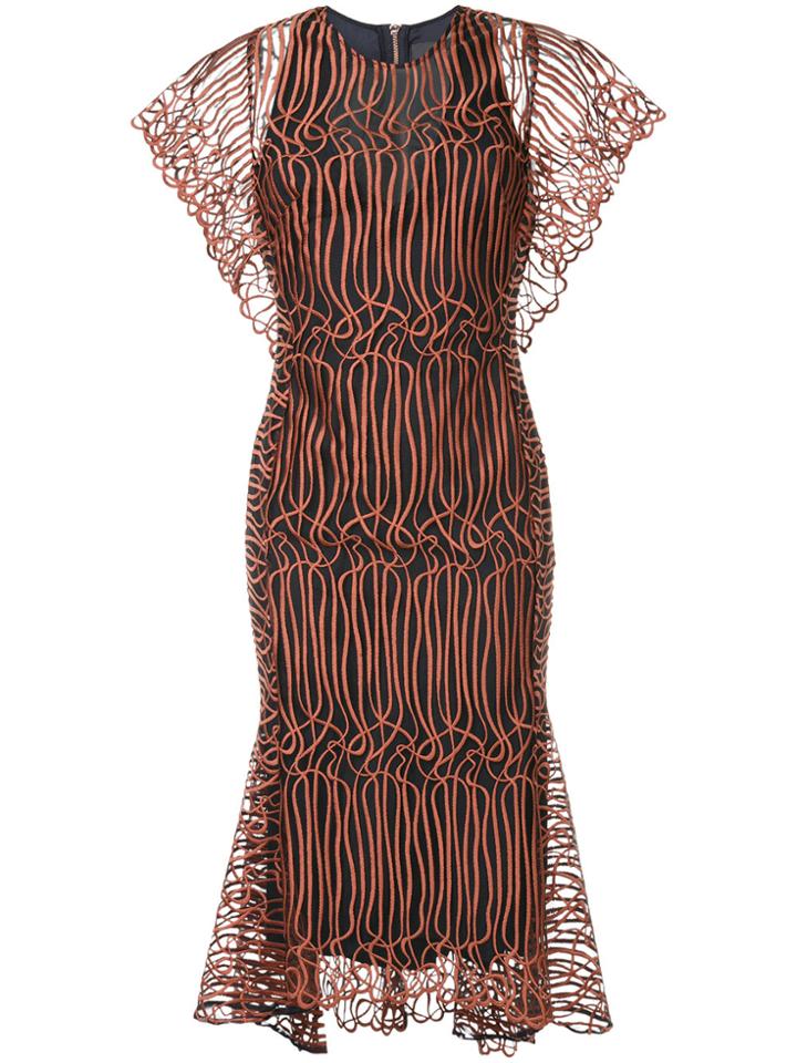 Ginger & Smart Flared Midi Dress - Black