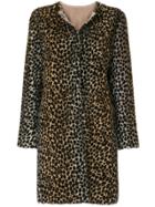 Yves Salomon Round Neck Shearling Coat - Yellow & Orange