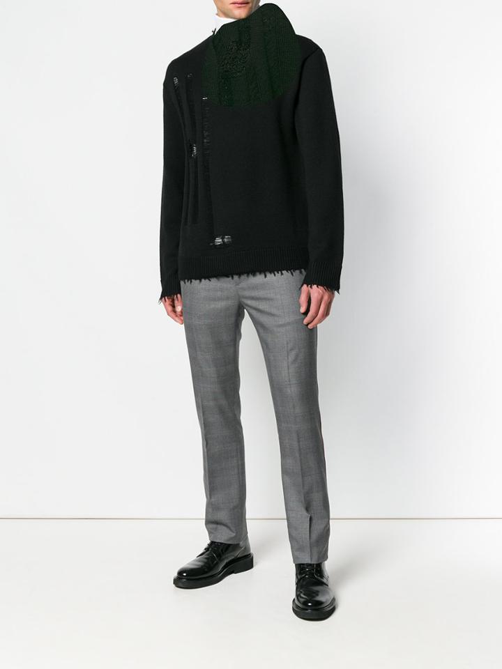 Helmut Lang Distressed Effect Jumper - Black