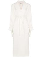 Matériel Pleated Back Trench Coat - White
