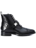Dsquared2 Contrast Lace Up Boots - Black