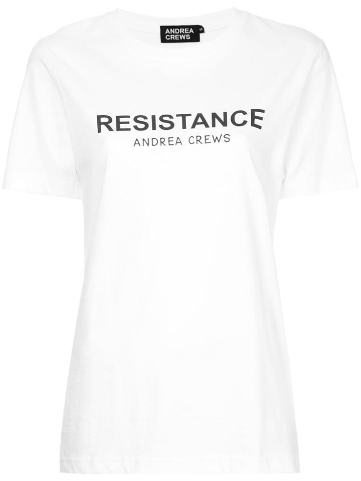 Andrea Crews Resistance T-shirt - White