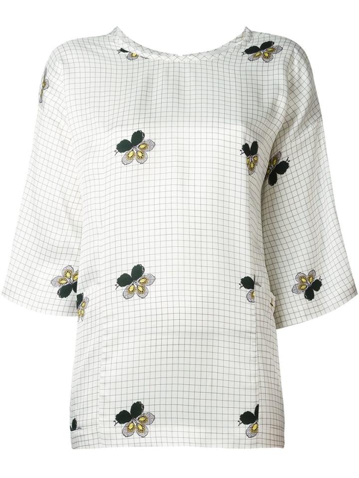 Victoria Beckham Floral Print Blouse - White
