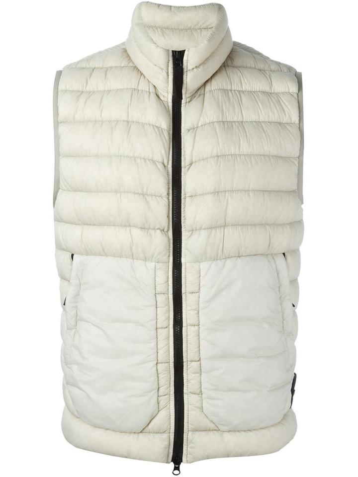 Stone Island Padded Gilet, Men's, Size: Large, Nude/neutrals, Feather Down/polyamide/polyurethane Resin