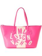 Love Moschino Contrast Logo Shoulder Bag, Women's, Pink/purple, Polyurethane