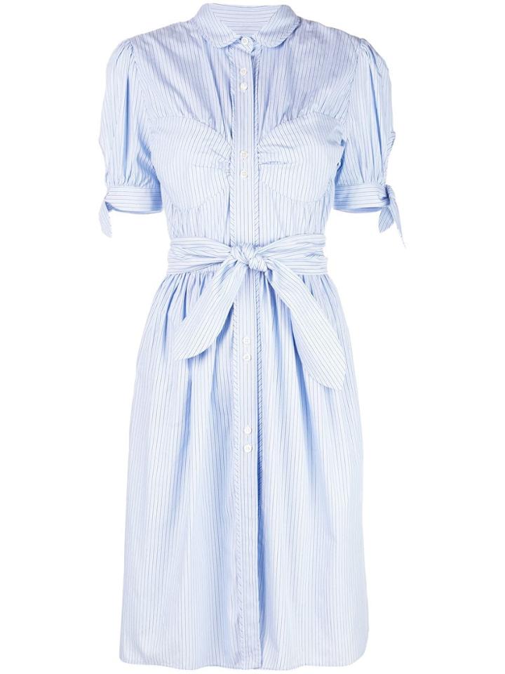 Alexa Chung Belted Shirt Dress - Blue