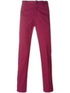 Incotex Slim Chino Trousers, Men's, Size: 46, Pink/purple, Cotton/elastodiene
