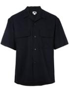 H Beauty & Youth - Chest Pockets Shortsleeved Shirt - Men - Wool - S, Black, Wool