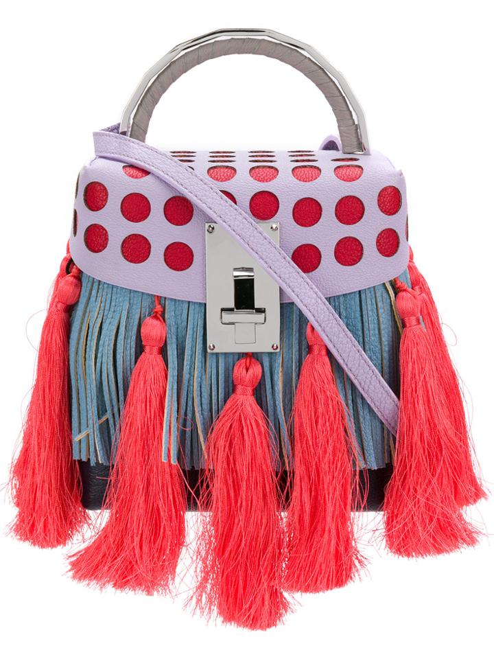 The Volon Fringed Tassel Crossbody Bag - Multicolour