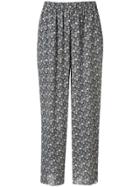 Knott Floral Print Pull-on Trousers - Black