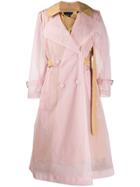 Simone Rocha Tulle-panelled Trench Coat - Neutrals