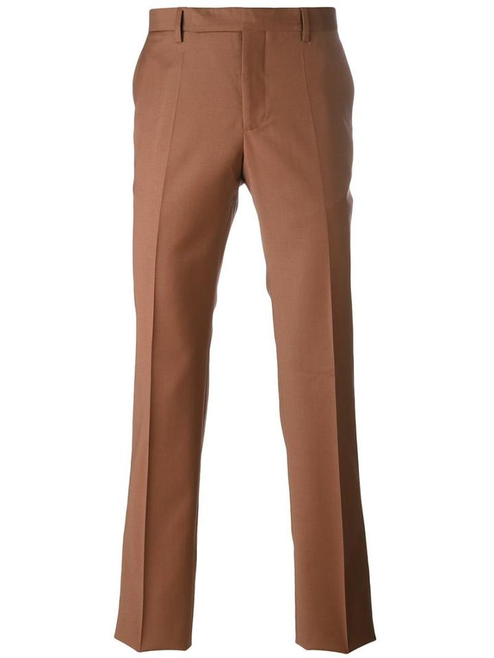 Maison Margiela Poplin Tailored Trousers, Men's, Size: 50, Brown, Virgin Wool/viscose/cotton
