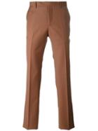 Maison Margiela Poplin Tailored Trousers, Men's, Size: 50, Brown, Virgin Wool/viscose/cotton