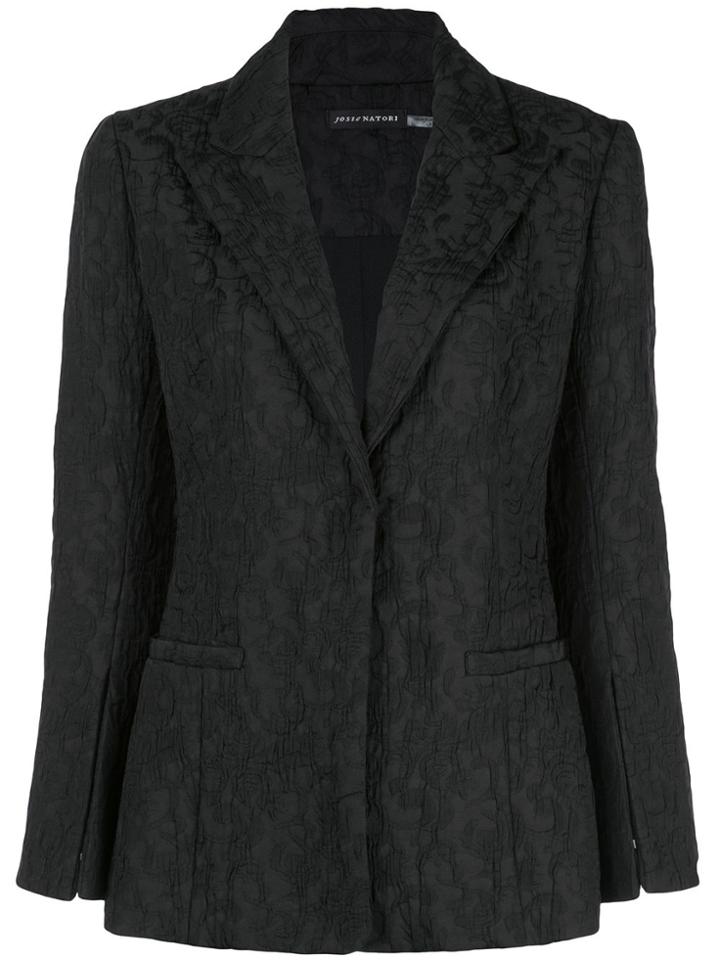 Josie Natori Brocade Blazer - Black