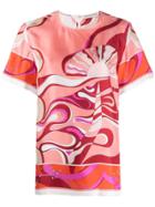 Emilio Pucci Copacabana Print Silk T-shirt - Pink