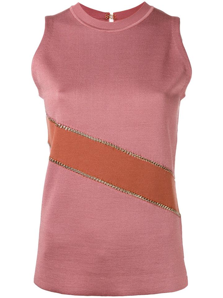 Nina Ricci Chained Trim Top, Women's, Size: Medium, Pink/purple, Viscose/wool
