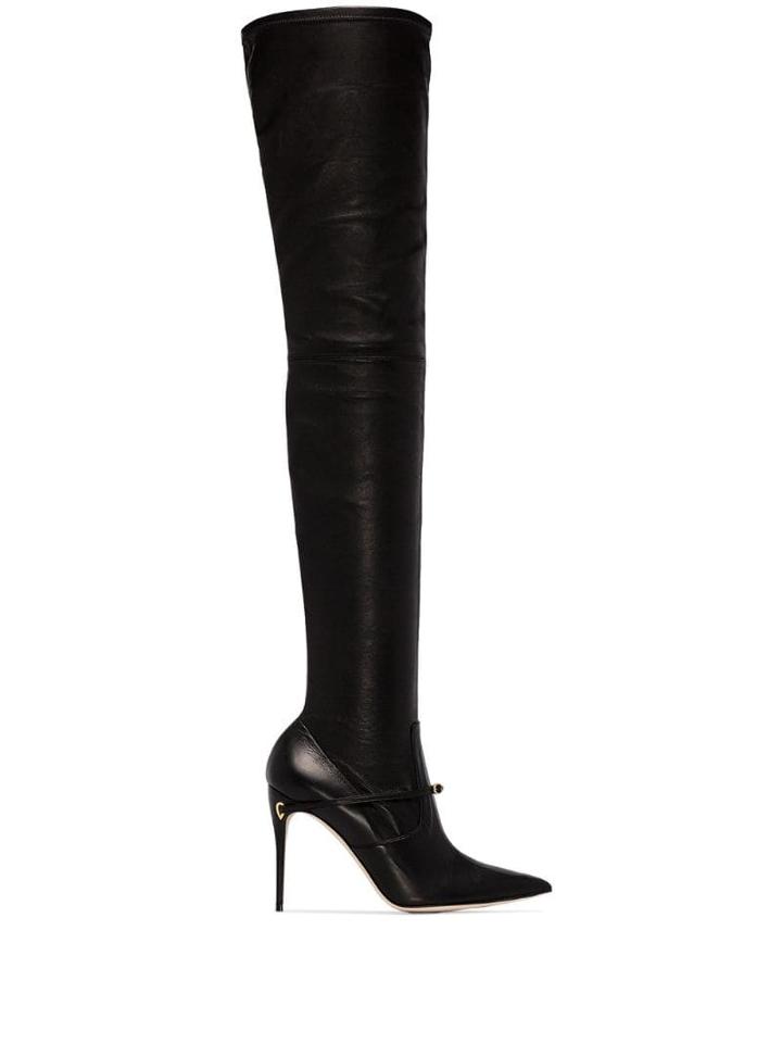 Jennifer Chamandi Ivan 105mm Over-the-knee Boots - Black