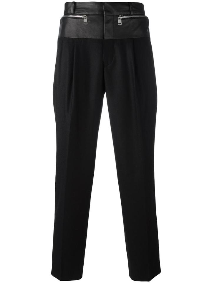 Juun.j Mixed Material Trousers - Black