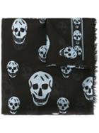 Alexander Mcqueen - Skull Scarf - Men - Silk/modal - One Size, Black, Silk/modal