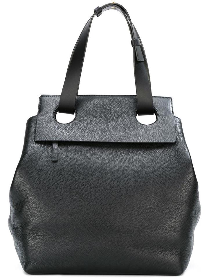 Marni Sliding Tote, Women's, Black, Calf Leather