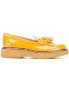 Tod's Patent Platform Loafers - Yellow & Orange