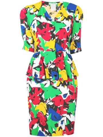 Guy Laroche Pre-owned 1980's Floral Two Piece Dress - White