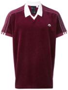 Adidas Originals By Alexander Wang - Velour Logo Polo Shirt - Unisex - Cotton/polyester - L, Pink/purple, Cotton/polyester