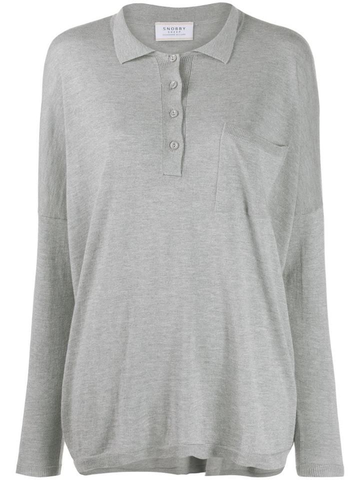 Snobby Sheep Long Sleeved Knitted Top - Grey