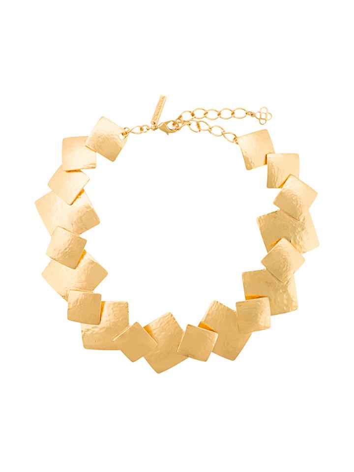 Oscar De La Renta Geo Collage Necklace - Metallic