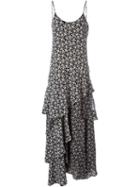 Pascal Millet Floral Print Flounce Dress