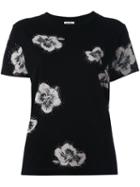 Saint Laurent Glitter Effect Floral Jersey