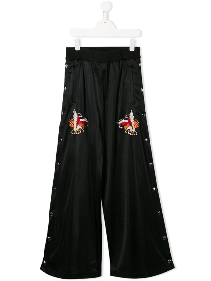 Diesel Kids Teen Pleen Embroidered Trousers - Black