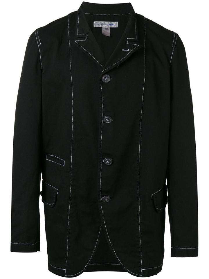 Comme Des Garçons Shirt - Contrast Trimming Blazer - Men - Cotton - L, Black, Cotton
