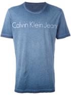 Calvin Klein Jeans Logo Print T-shirt, Men's, Size: Xxl, Blue, Cotton