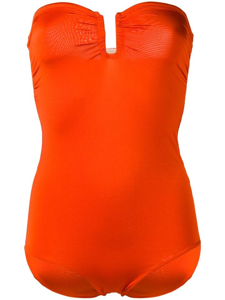 Forte Forte Strapless One-piece Swimsuit - Orange