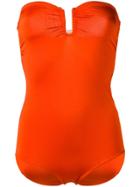 Forte Forte Strapless One-piece Swimsuit - Orange
