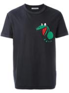 Andrea Pompilio Dinosaur Print T-shirt, Men's, Size: 50, Blue, Cotton