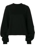 Vera Wang Oversize Sleeve Sweatshirt - Black