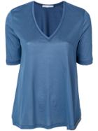 Fabiana Filippi Side Slits Shortsleeved Blouse - Blue
