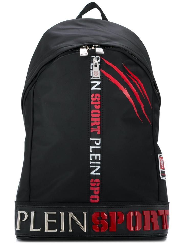 Plein Sport Logo Patch Backpack - Black